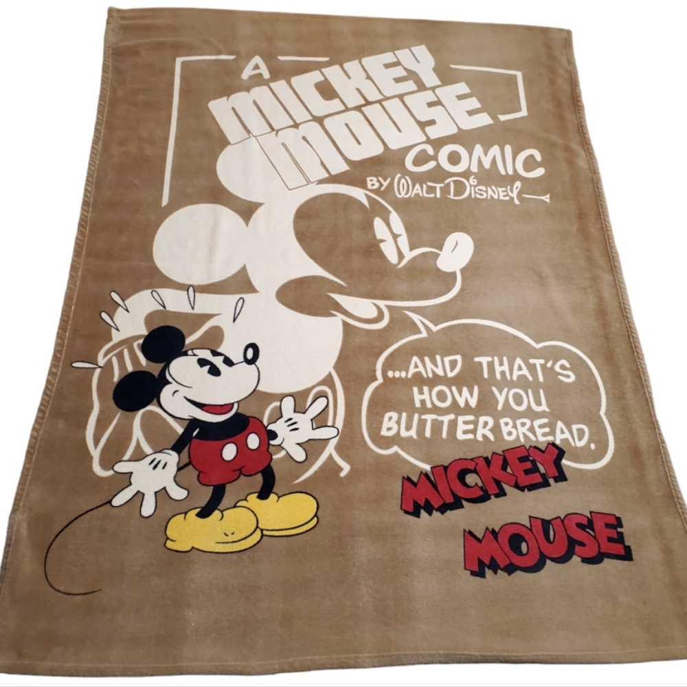Disney Mickey Mouse Comics Fleece Soft Blanket Large 59 x 75 inch